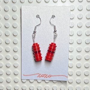 LEGO drop earrings. Original fun jewelry